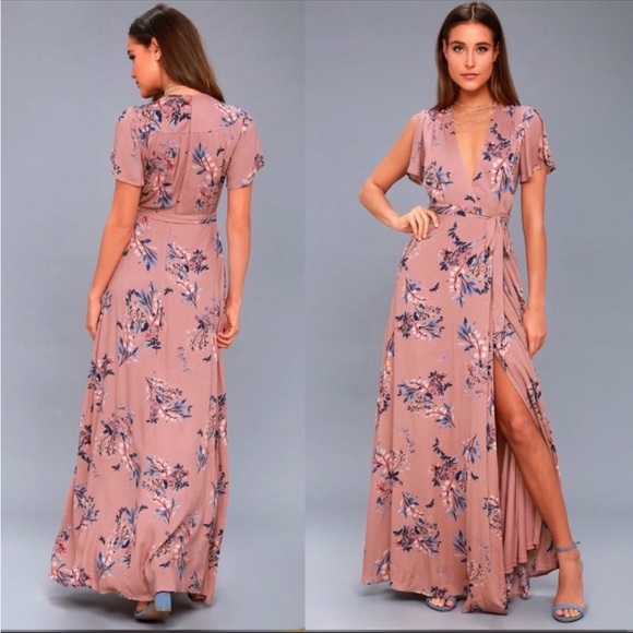 Lulus pink floral maxi dress Size S - Picture 1 of 5